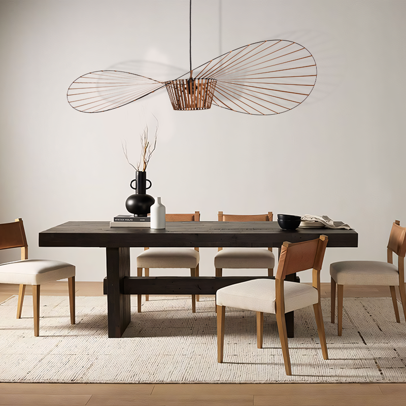 Sculptural Suspended Fixture with Adjustable Drop 59 in Diameter for Dining Tables & Open Floor Plans Kitchen Islands Modern Statement Overh