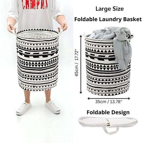 Cesto para ropa sucia Vero - Plegable con diseño tribal, gran capacidad