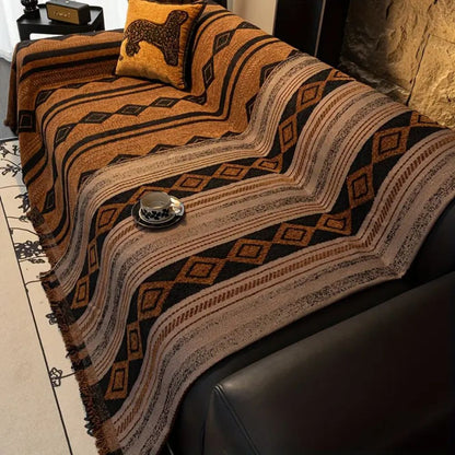 Vibe Tide Sofa Cover - Microfiber Blend, Bohemian Stripe