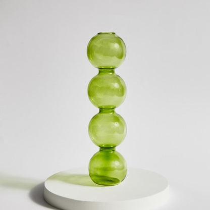 Vibrant Green Glass Candle Holders – Unique Shapes for Stylish Decor
