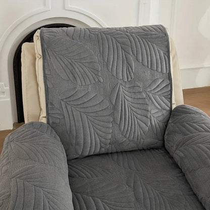 Vibrant Leaf Recliner Cover - Anti-Slip Microfibre, Universal Fit