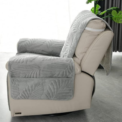 Vibrant Leaf Recliner Cover - Anti-Slip Microfibre, Universal Fit