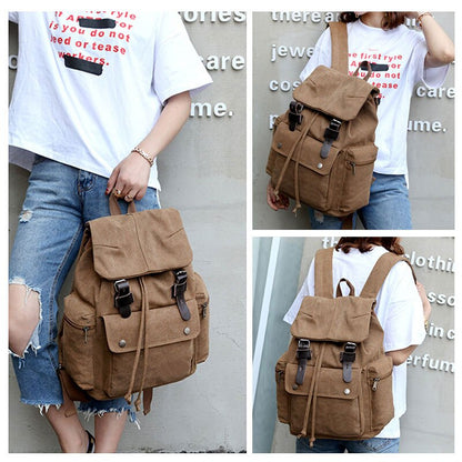 Classic Canvas Rucksack with Ample Storage for Daily Adventures