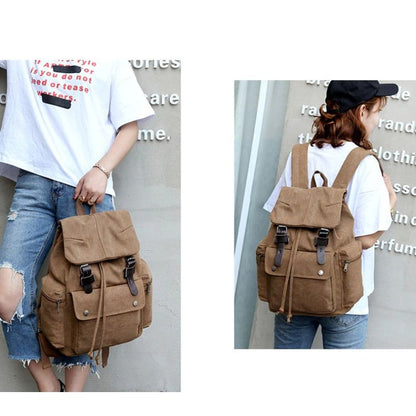 Classic Canvas Rucksack with Ample Storage for Daily Adventures