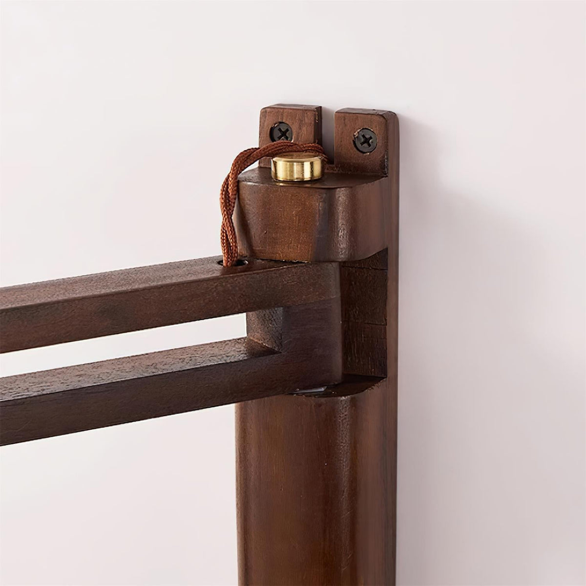 Swing-Arm Sconce with Wood & Brass Construction – Adjustable Directional Lighting for Bedroom, Reading Nook, Hallway – Multiple Shade Styles
