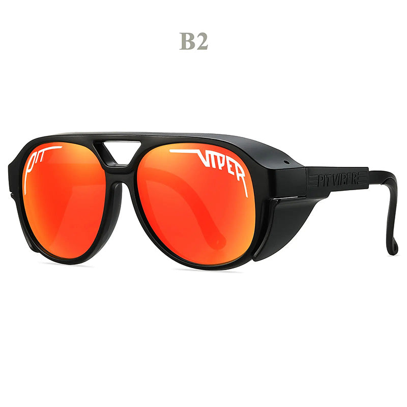 Sport Riding Eyewear with Full UV Block & Wind Shield – TAC Polarized Wrap Shades for Bikers, Road Cycling & Outdoor Motorsports