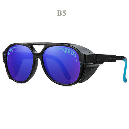 Sport Riding Eyewear with Full UV Block & Wind Shield – TAC Polarized Wrap Shades for Bikers, Road Cycling & Outdoor Motorsports