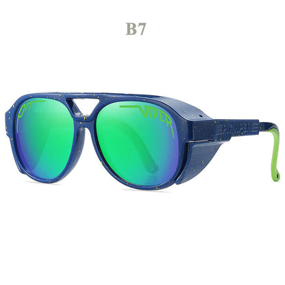 Sport Riding Eyewear with Full UV Block & Wind Shield – TAC Polarized Wrap Shades for Bikers, Road Cycling & Outdoor Motorsports