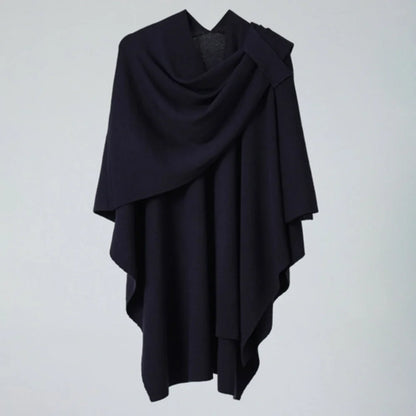 Virelli Shawl Coat - Lightweight Microfiber Blend, Fluid Drape