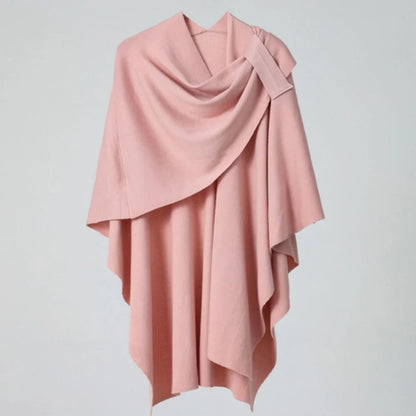 Virelli Shawl Coat - Lightweight Microfiber Blend, Fluid Drape