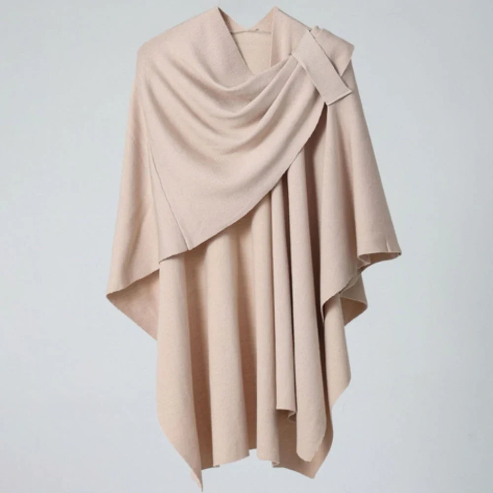Virelli Shawl Coat - Lightweight Microfiber Blend, Fluid Drape