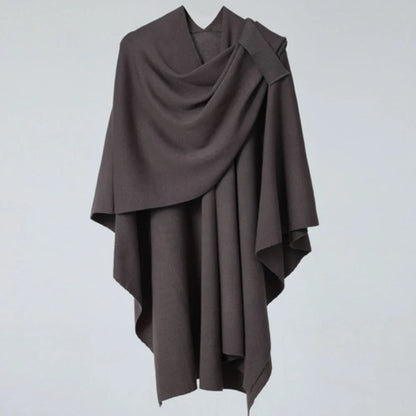 Virelli Shawl Coat - Lightweight Microfiber Blend, Fluid Drape