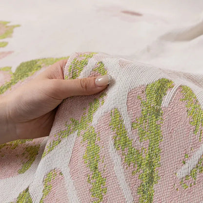 Vivid Chenille Sofa Cover - Leaf Pattern, Soft & Durable, Pet-Friendly
