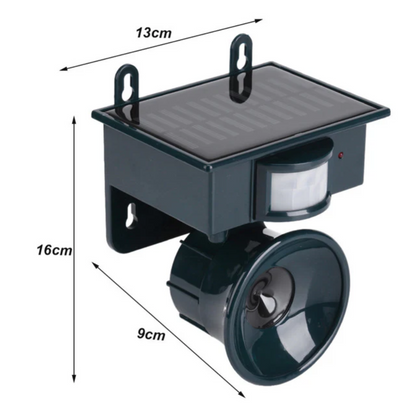 Solar-Powered Bird Deterrent with Motion Sensor and Predator Calls for Yard, Patio, and Roof Protection