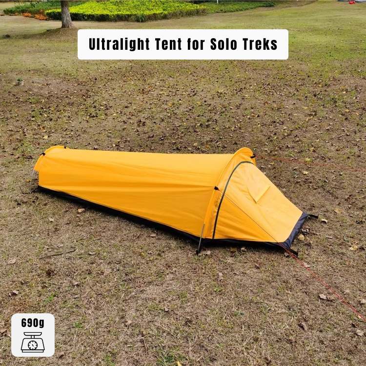 Tienda de campaña para 1 persona, tienda de mochilero ultraligera e impermeable, tienda compacta individual para senderismo y trekking