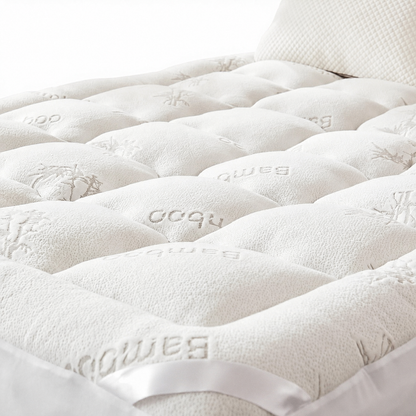 EcoComfort Collection | Bamboo Viscose Mattress Protector with Quilted Design | Waterproof & Breathable for Ultimate Sleep Comfort