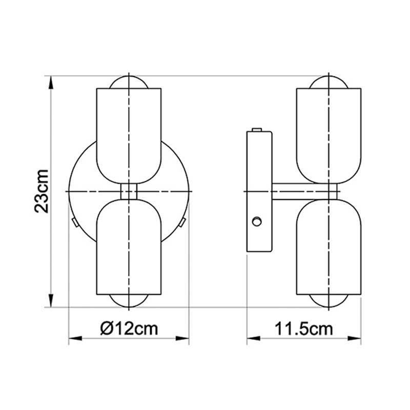 Dual-Beam Acrylic Wall Sconce with Warm Glow and Cream Diffuser for Living Room Hallway Bedroom Entryway
