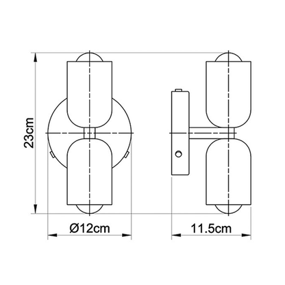 Dual-Beam Acrylic Wall Sconce with Warm Glow and Cream Diffuser for Living Room Hallway Bedroom Entryway