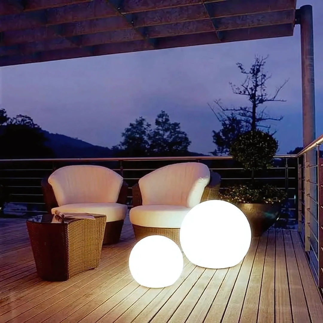 Rechargeable LED Sphere Light 10 Inch 16-Color Remote Waterproof Cordless Patio Garden Decor Indoor Outdoor Mood Lighting Portable Battery P