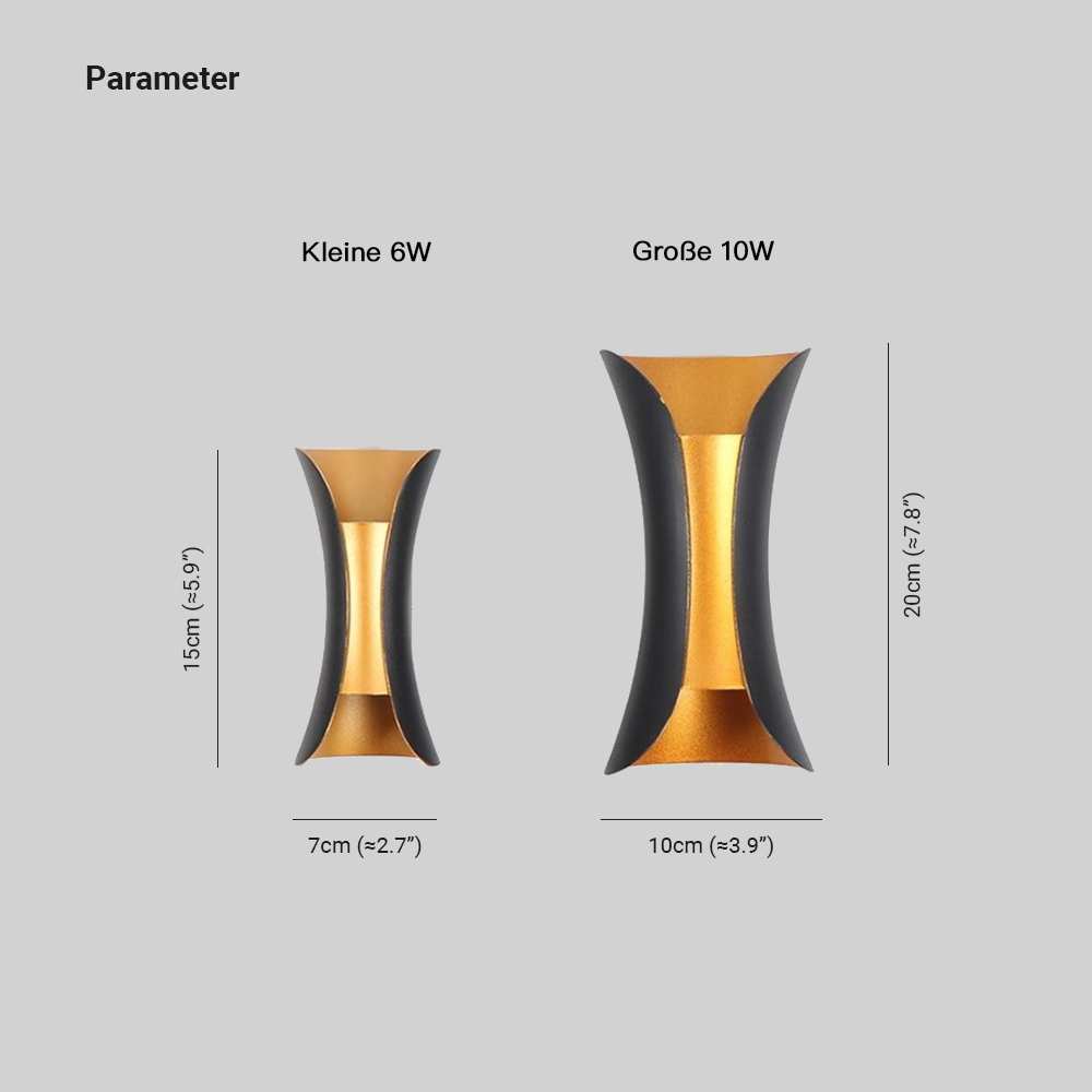 Architectural LED Sconce Fixture Up Down Light Metal Weatherproof Exterior for Entrance Patio Porch Driveway Terrace Modern Minimalist Ambie