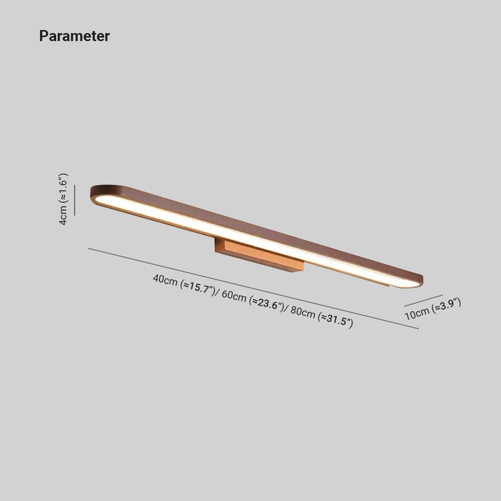 Linear LED Vanity Light 31 in Aluminum Mirror Bar Fixture Black Bathroom Makeup Lighting Strip for Grooming Task Illumination Powder Room Dr