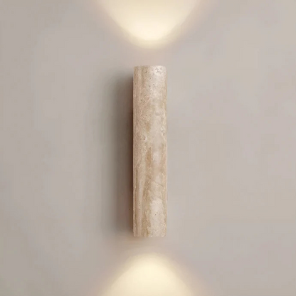 Marble Calm LED Wall Lamp in Natural Travertine – Elegant and Timeless Design