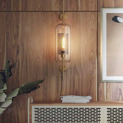 Adjustable LED Sconce Light Metal Glass Copper Finish for Bedroom Living Room Dining Room Wall Mounted Fixture 26 Inch Warm Neutral White Te