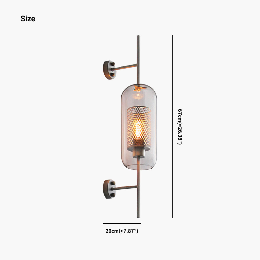 Adjustable LED Sconce Light Metal Glass Copper Finish for Bedroom Living Room Dining Room Wall Mounted Fixture 26 Inch Warm Neutral White Te