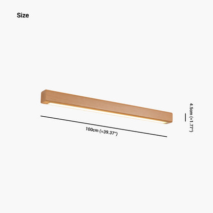 Linear Wood Sconce with Adjustable LED – Natural Beech Finish for Bedroom, Hallway & Contemporary Spaces – Switchable Light Modes – Slim 1.8