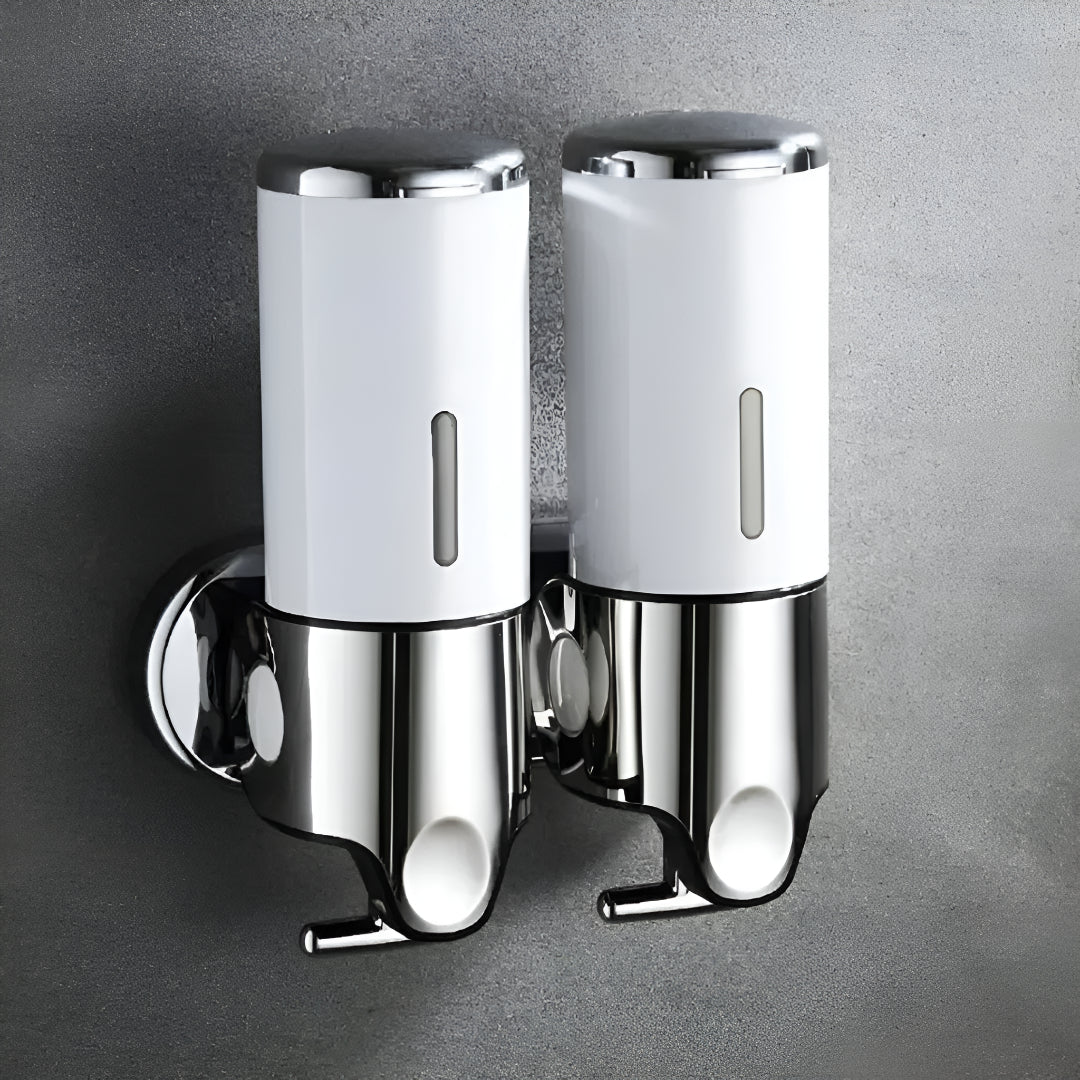 Wall-Mount Soap Dispenser for Bathroom & Kitchen | Space-Saving Metal Pump with Stainless Steel Finish & 17 oz Capacity | Liquid Soap