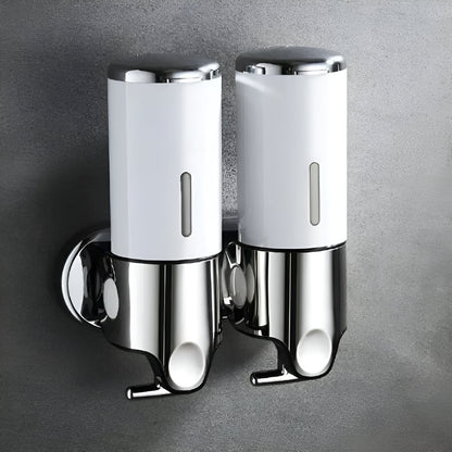 Wall-Mount Soap Dispenser for Bathroom & Kitchen | Space-Saving Metal Pump with Stainless Steel Finish & 17 oz Capacity | Liquid Soap