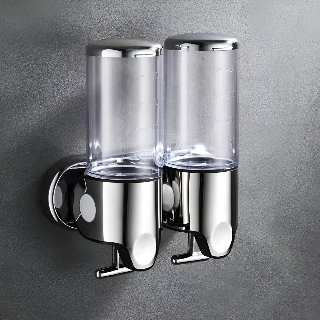 Wall-Mount Soap Dispenser for Bathroom & Kitchen | Space-Saving Metal Pump with Stainless Steel Finish & 17 oz Capacity | Liquid Soap