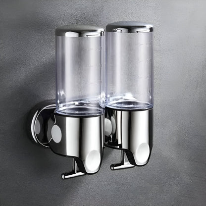 Wall-Mount Soap Dispenser for Bathroom & Kitchen | Space-Saving Metal Pump with Stainless Steel Finish & 17 oz Capacity | Liquid Soap