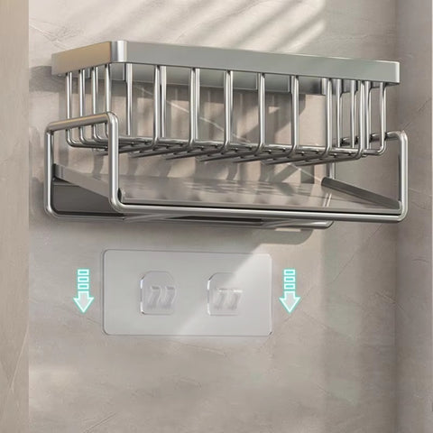 Wesley Wall Mounted Drying Rack - Carbon Steel, Compact Storage for Sponges and Towels