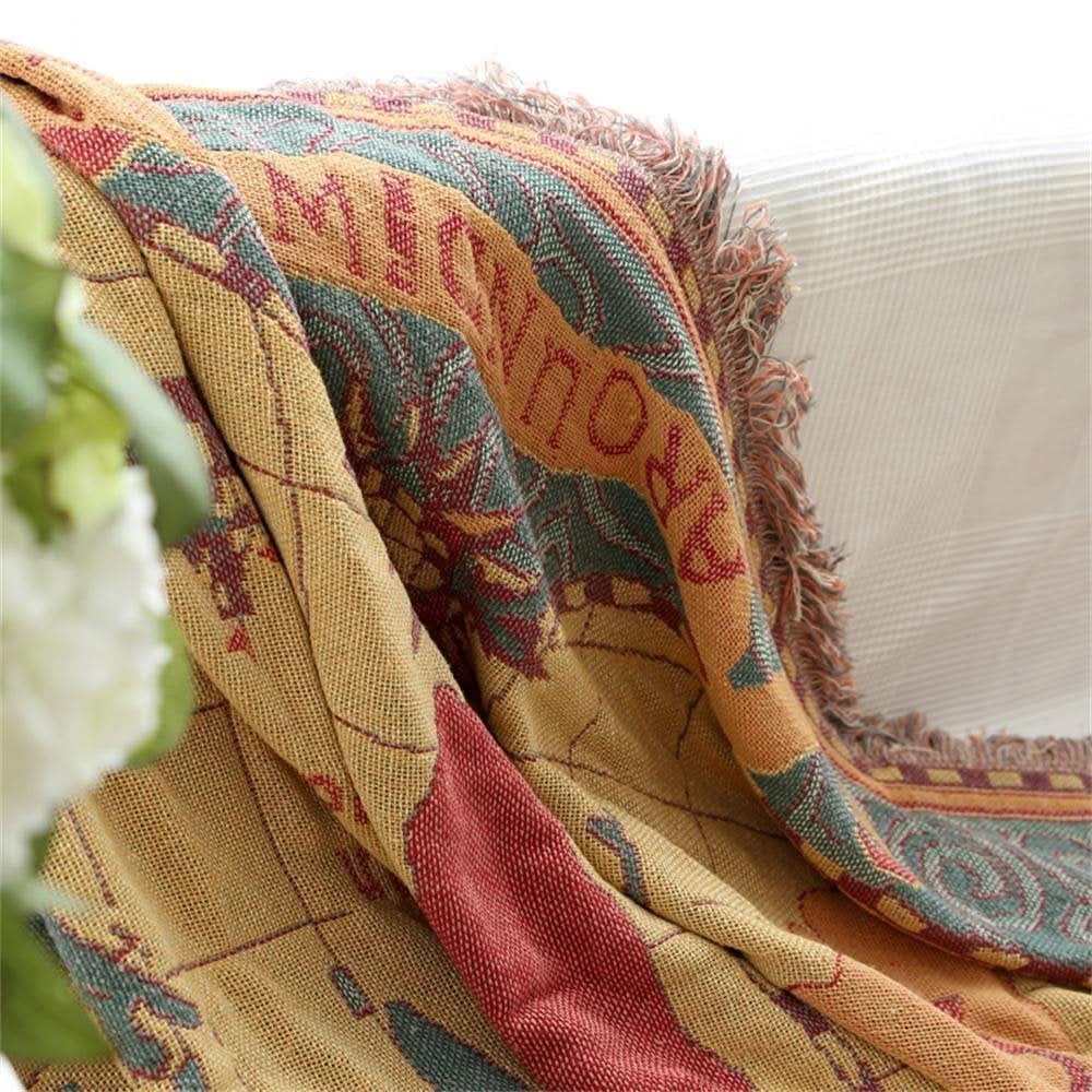 WANDERSCAPE – Vintage Map Blanket for Cozy Everyday Living