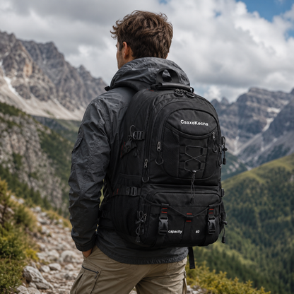 40L Hiking Backpack with USB Charging Port for Multi-Day Treks & Camping Trips – Water-Resistant Outdoor Daypack with Laptop Sleeve