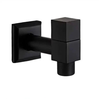 Wall-Mount Single Handle Faucet in Black Finish for Indoor & Outdoor Sinks