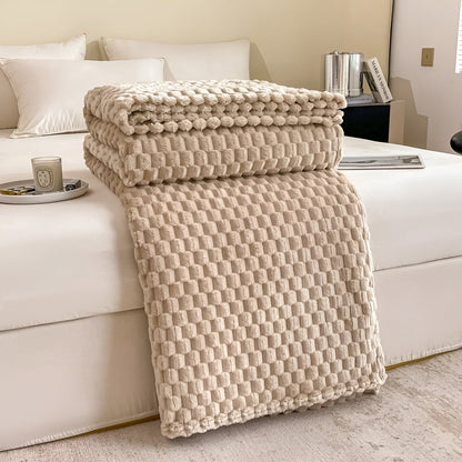 Manta de microfibra de felpa para sofá y cama: capa de forro polar ultrasuave para sala de estar, dormitorio y uso en exteriores