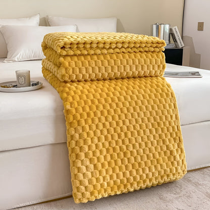 Manta de microfibra de felpa para sofá y cama: capa de forro polar ultrasuave para sala de estar, dormitorio y uso en exteriores