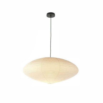 Handmade Rice Paper Sphere Pendant Lamp for Dining Room & Bedroom | Sculptural Ceiling Fixture with Adjustable Cord | E26 Edison Bulb Compat