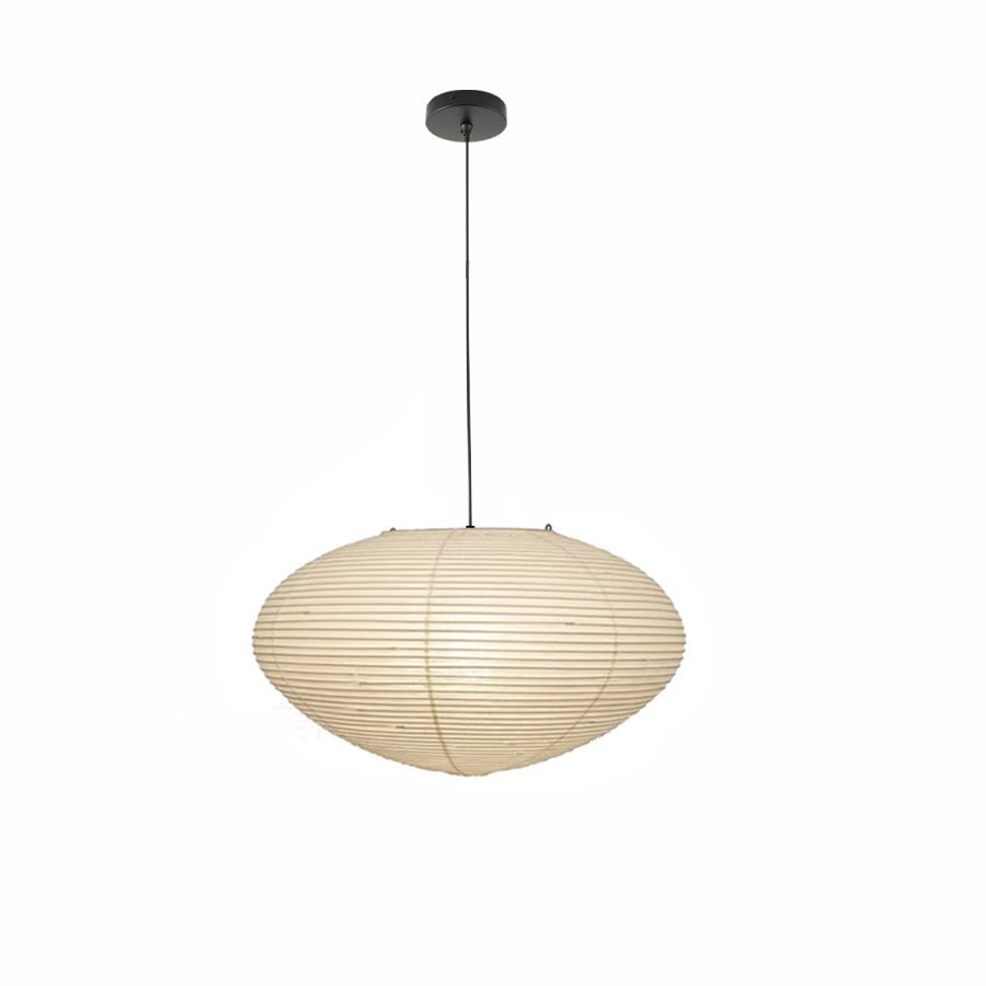 Handmade Rice Paper Sphere Pendant Lamp for Dining Room & Bedroom | Sculptural Ceiling Fixture with Adjustable Cord | E26 Edison Bulb Compat