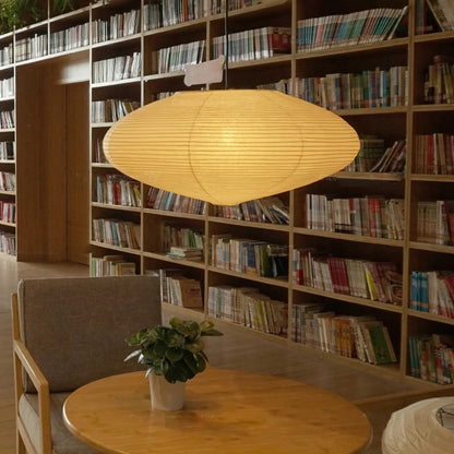 Handmade Rice Paper Sphere Pendant Lamp for Dining Room & Bedroom | Sculptural Ceiling Fixture with Adjustable Cord | E26 Edison Bulb Compat