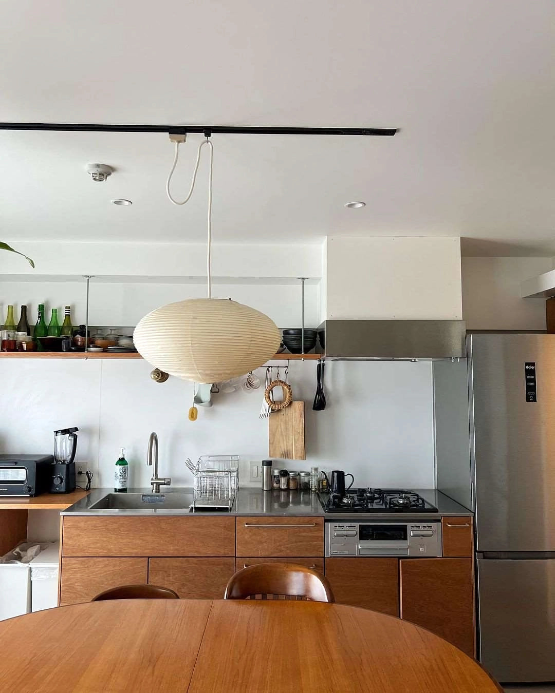 Handcrafted Paper Shade Ceiling Light with Adjustable Cord White Hanging Fixture for Bedroom Living Room Kitchen Dining Modern Indoor Lamp
