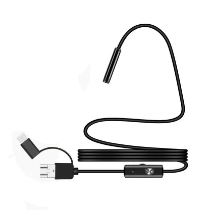 LED Waterproof Inspection Camera with 16ft Flexible Cable for Pipes Walls Engines Drains HVAC Automotive Home