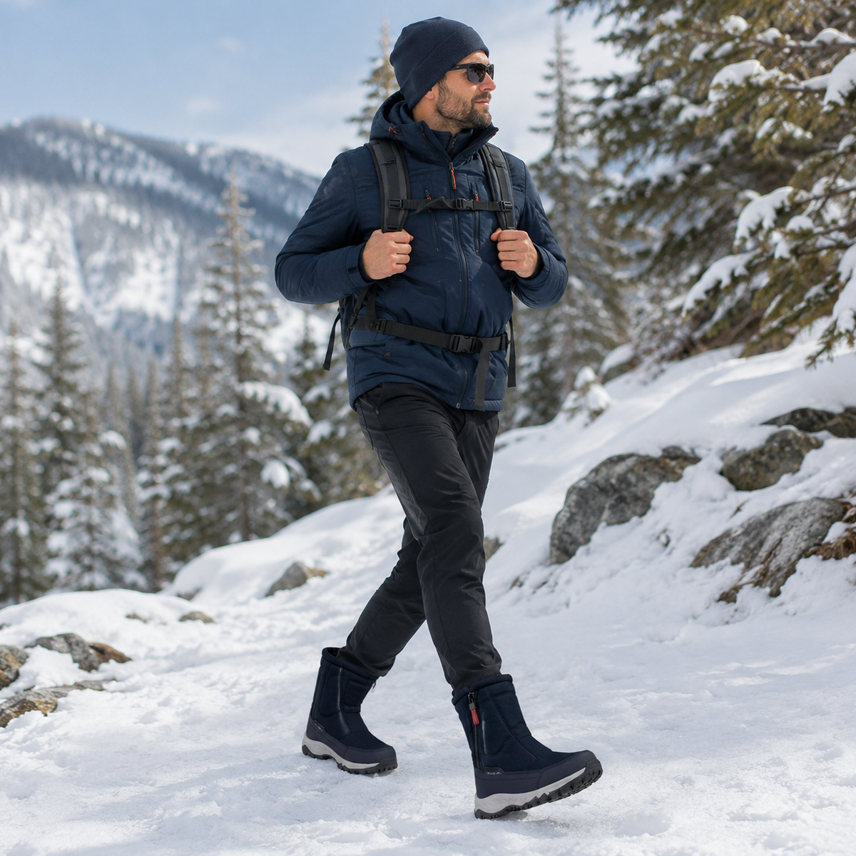 Insulated Waterproof Snow Boots for Women – Slip-Resistant Winter Footwear with Plush Lining for Cold Weather