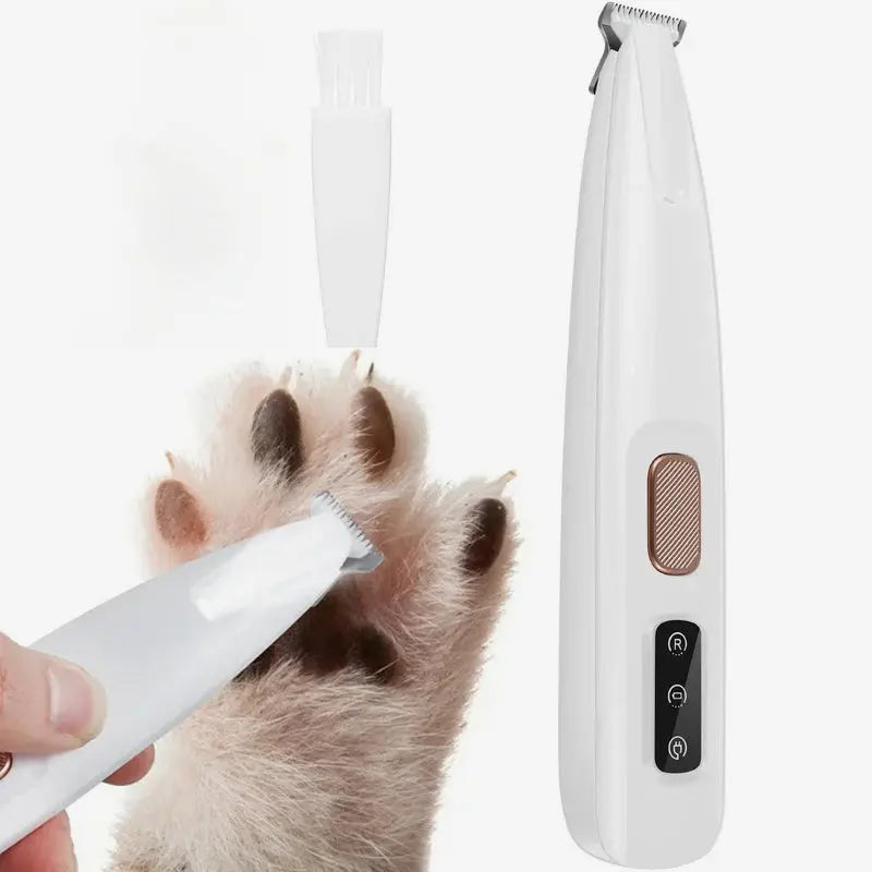 Cordless Rechargeable Pet Grooming Clippers with Built-In LED Light for Dogs Cats All Breeds Waterproof Quiet Trimmer for Home Grooming
