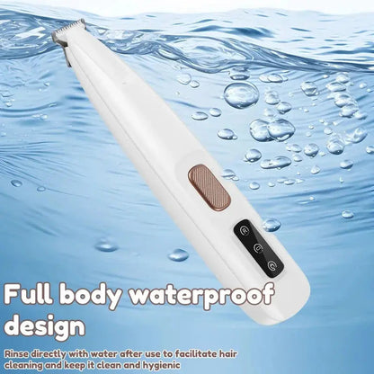 Cordless Rechargeable Pet Grooming Clippers with Built-In LED Light for Dogs Cats All Breeds Waterproof Quiet Trimmer for Home Grooming
