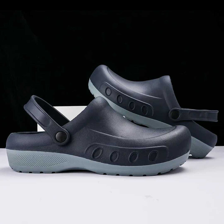 Professional Kitchen Clogs – Non-Slip Work Shoes for Chefs, Cooks & Food Service – Oil-Resistant Rubber Sole, Arch Support, Waterproof