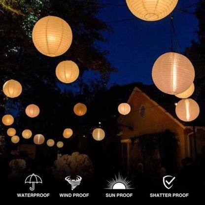Collapsible Weather-Resistant LED Light Globe with Photocell Sensor for Patio, Garden & Yard – Hanging Illumination