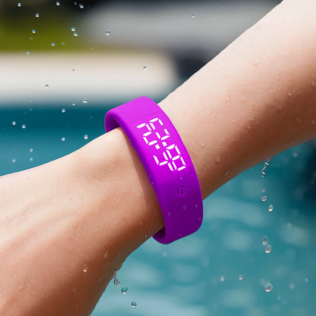 Smartwatch de fitness digital Ortekor | Diseño resistente al agua con alertas por vibración | Seguimiento de salud para estilos de vida activos
